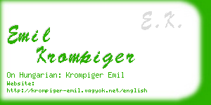 emil krompiger business card